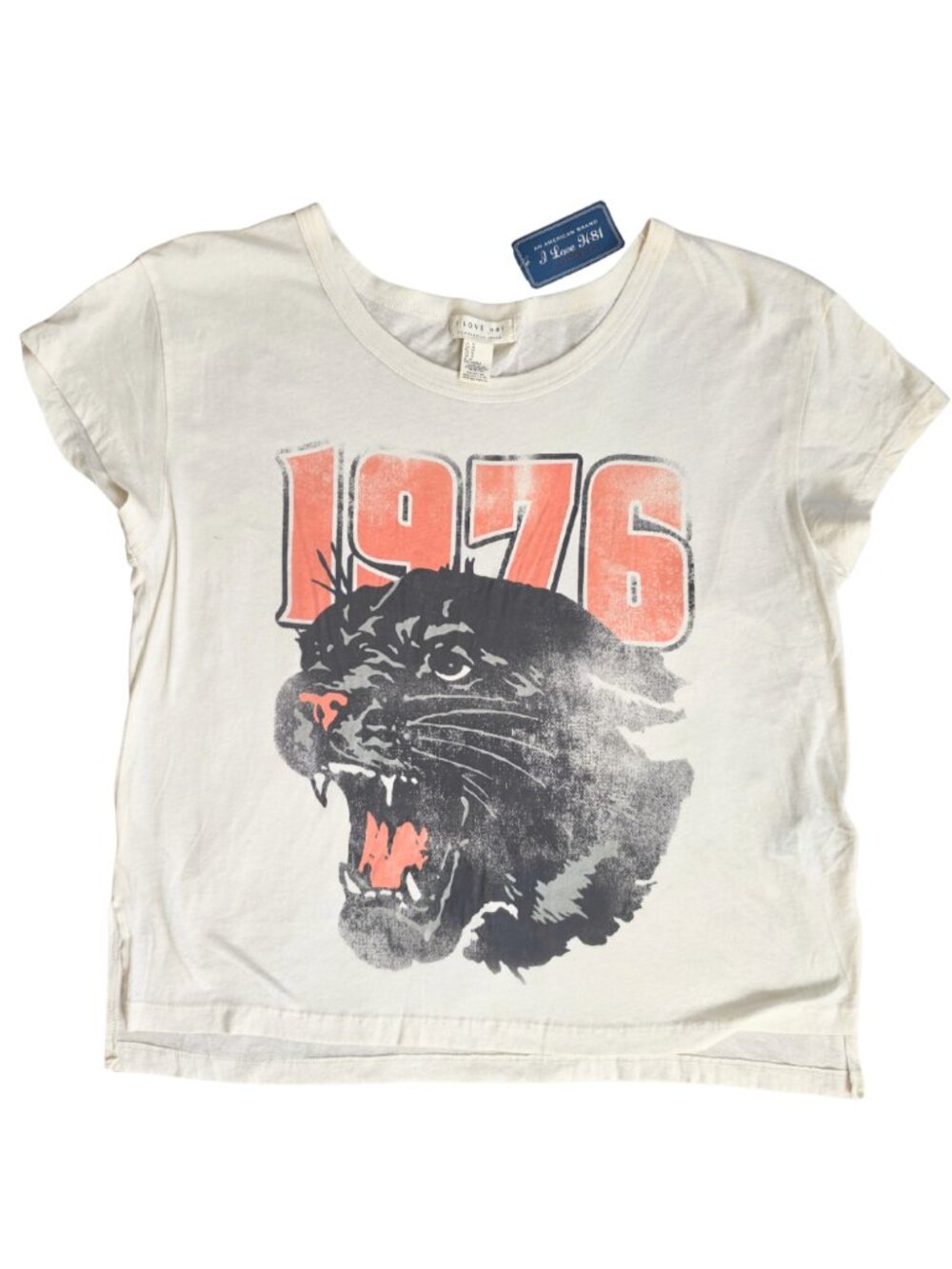 Forever 21 I Love H81 Panther 1976 Retro Graphic T-Shirt NWT Medium